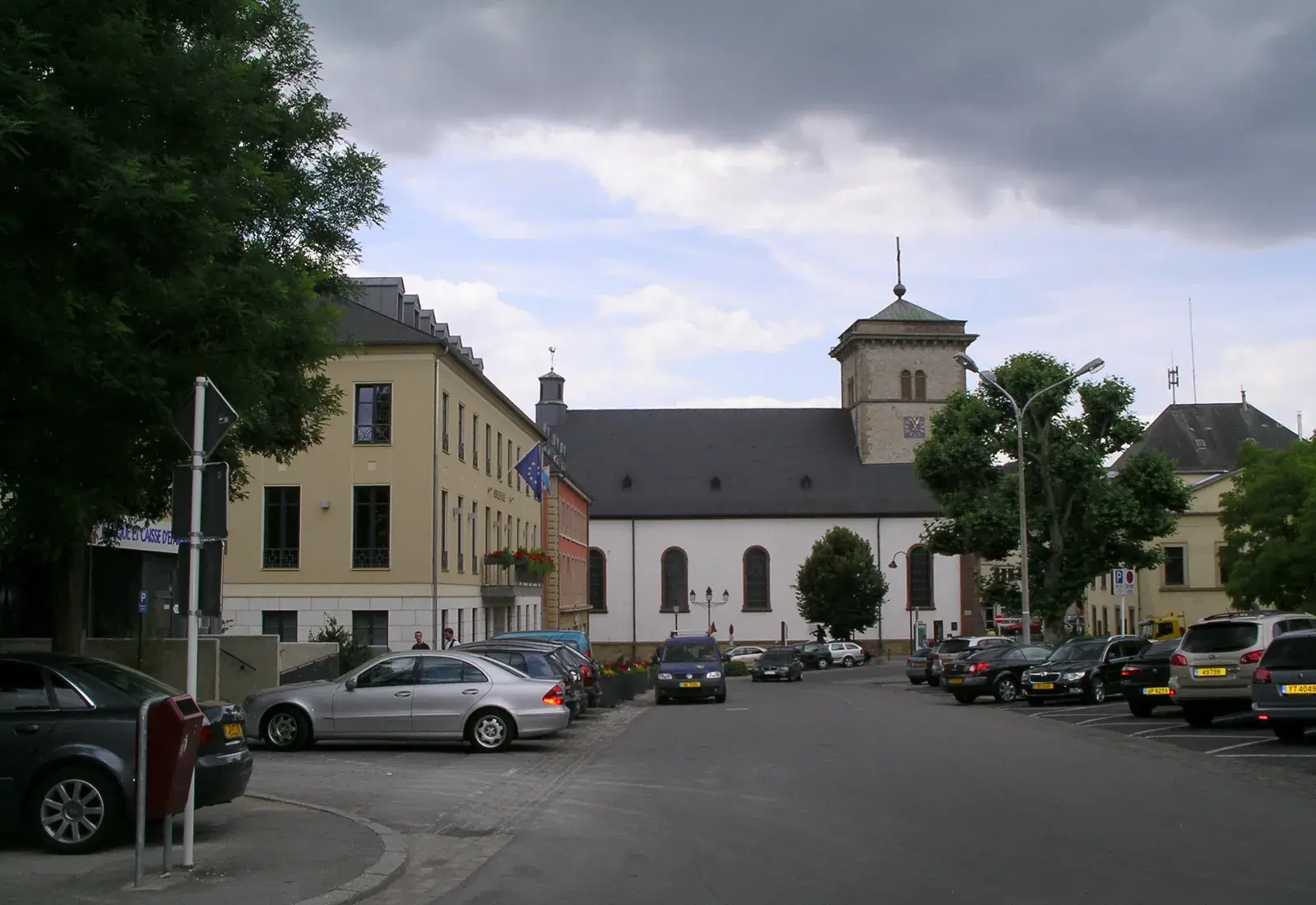 Plaza de Grevenmacher en el Mosela luxemburgués