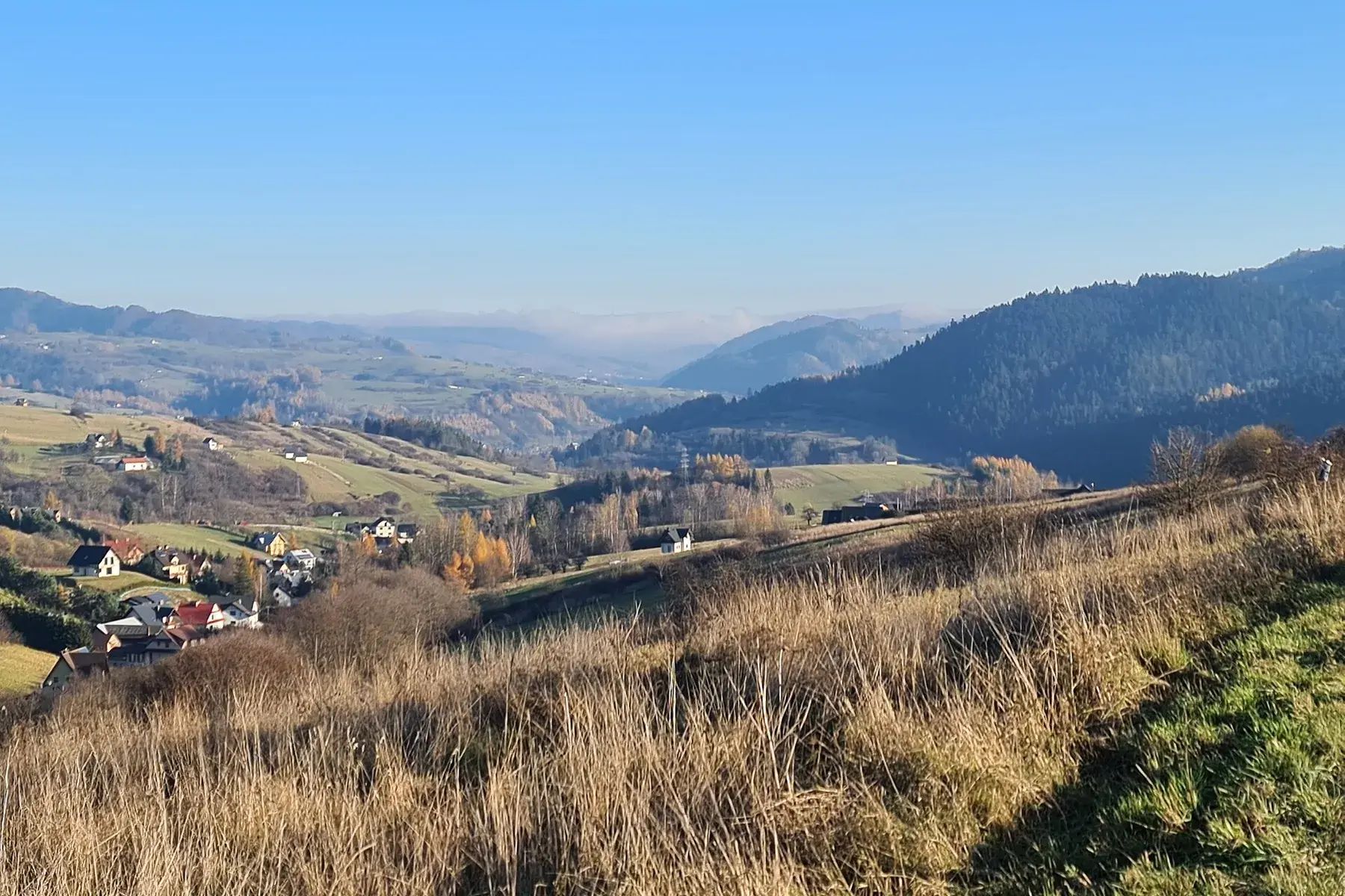 Paisaje del entorno de Szczawnica en Pieniny