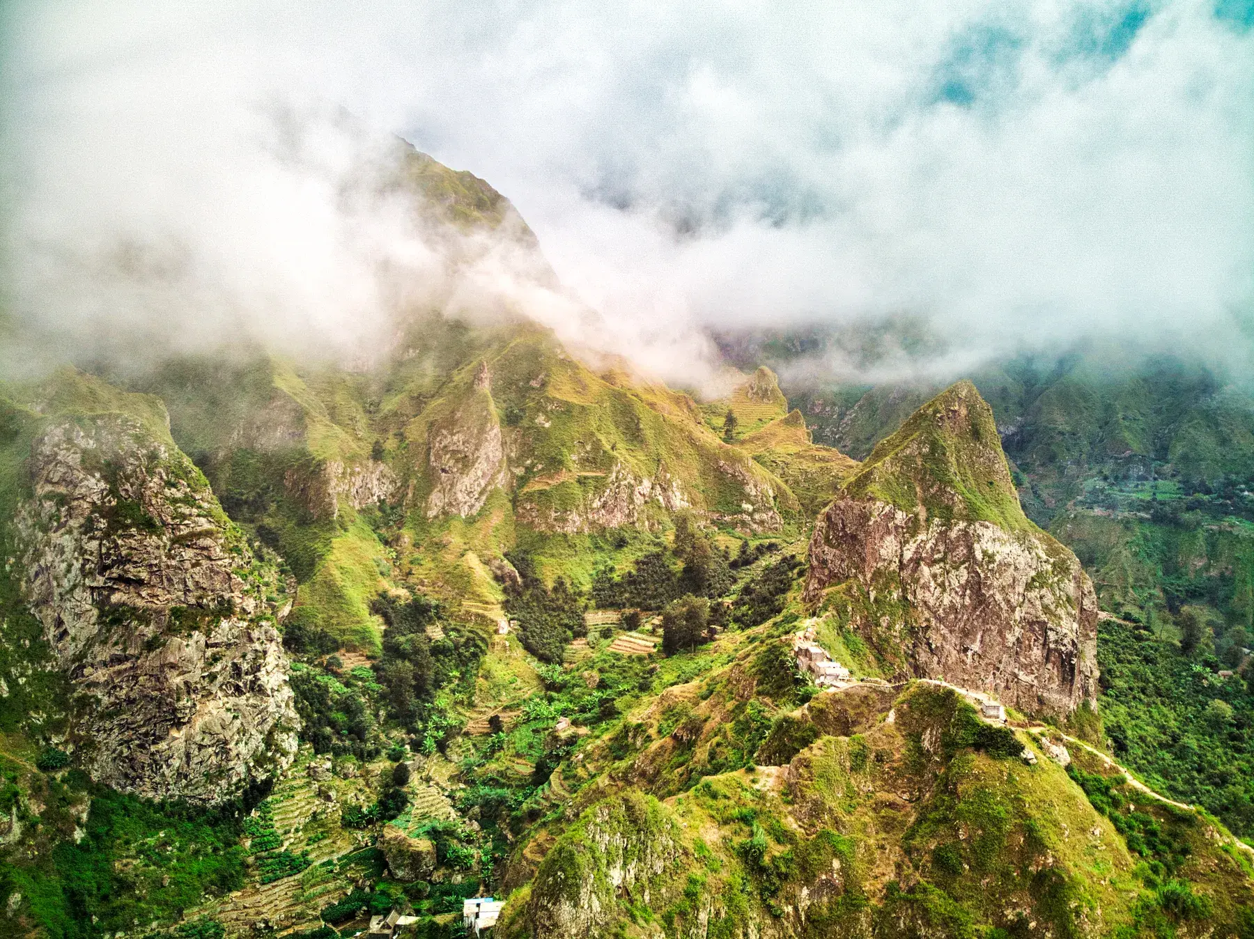 Paisaje del valle de Paul en Santo Antão
