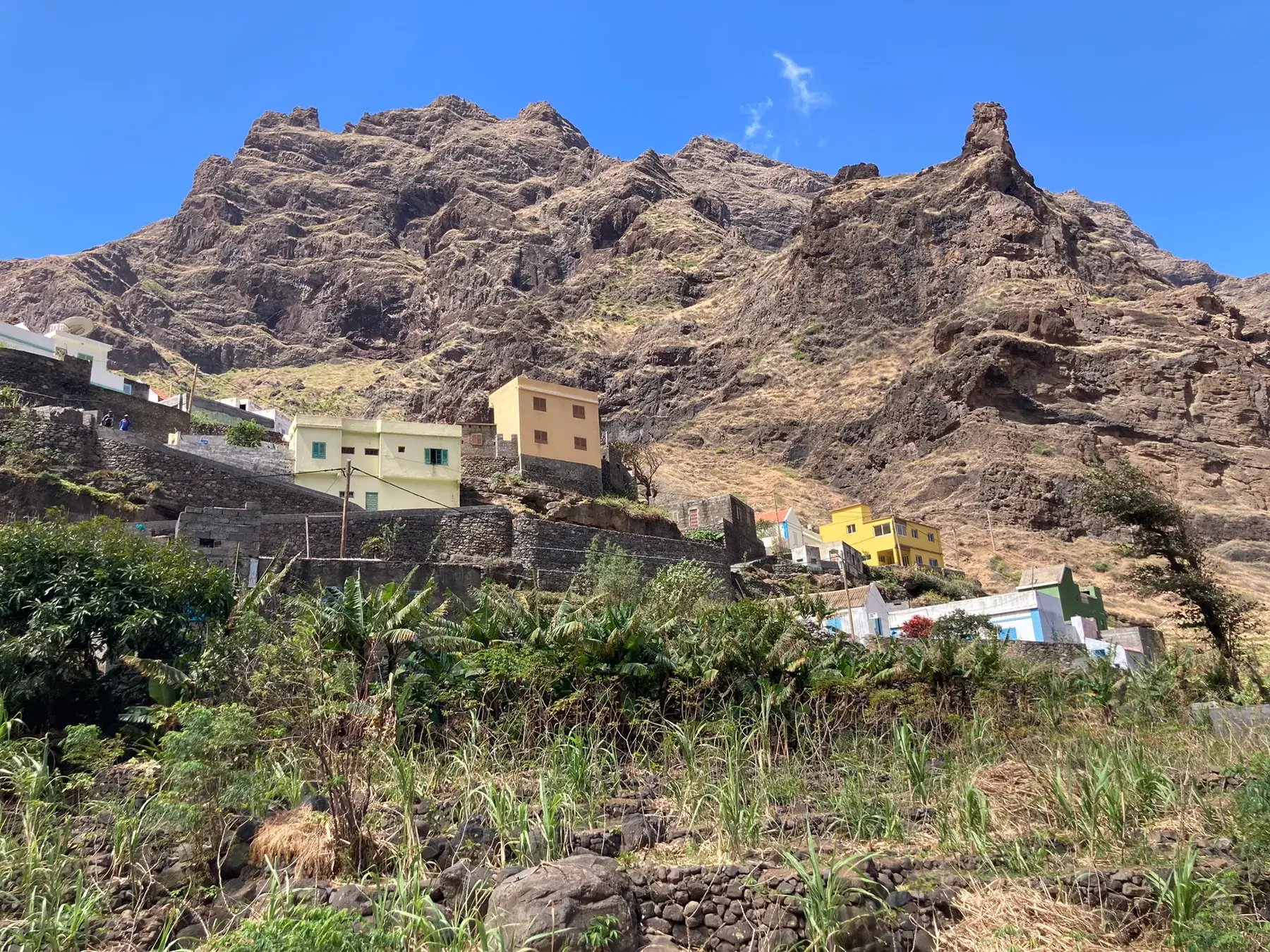 Casas y cultivos de Ribeira da Prata, São Nicolau