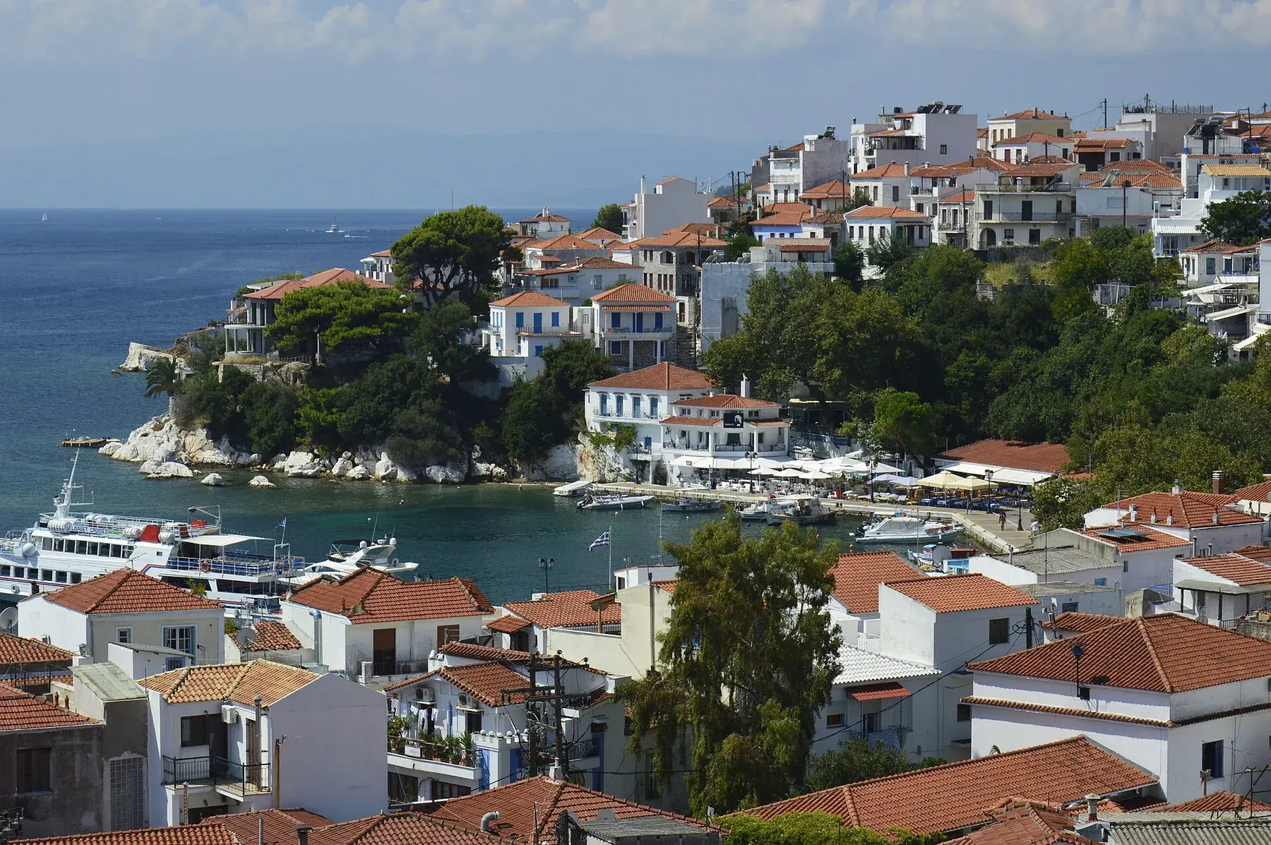 Vista de la costa de Skiathos