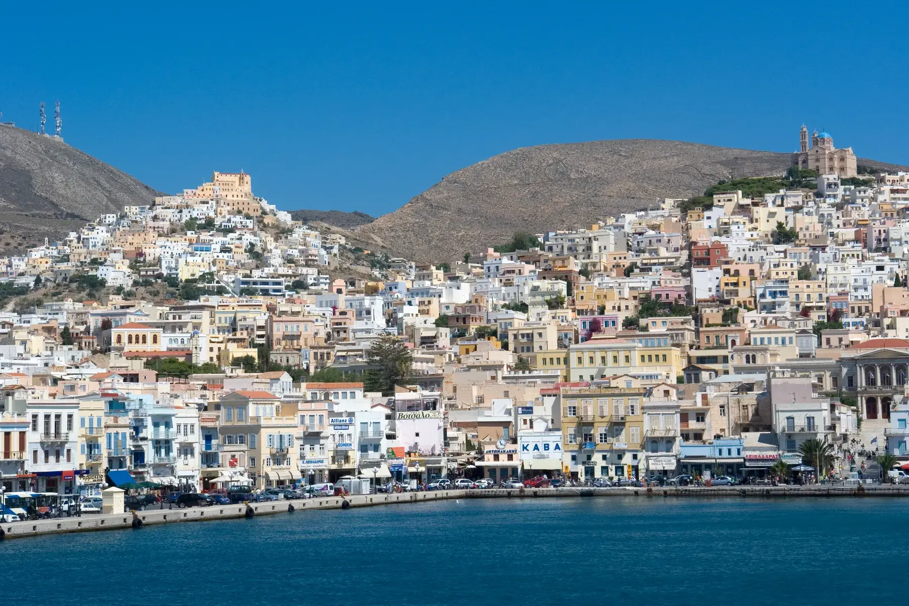 Ermúpoli y Ano Syros en la isla de Syros