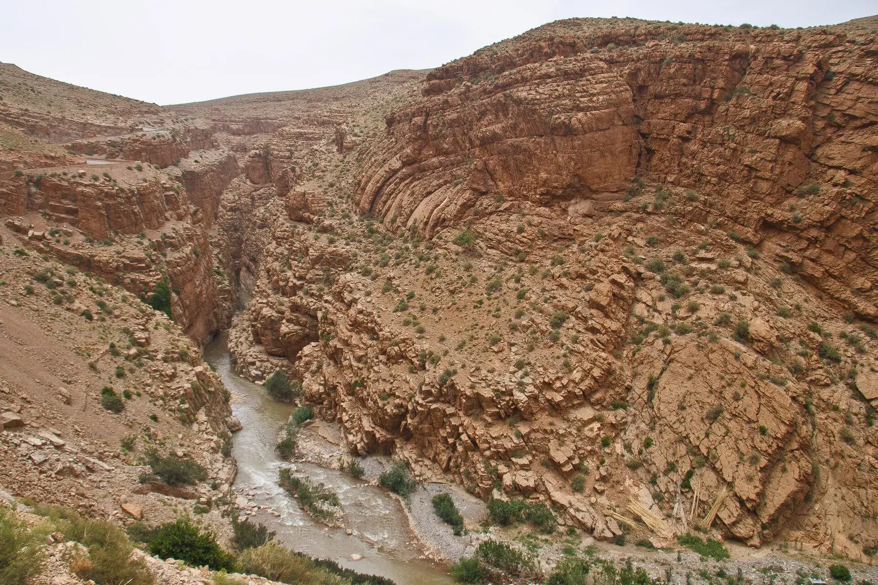 Relieve del valle y gargantas del Dades